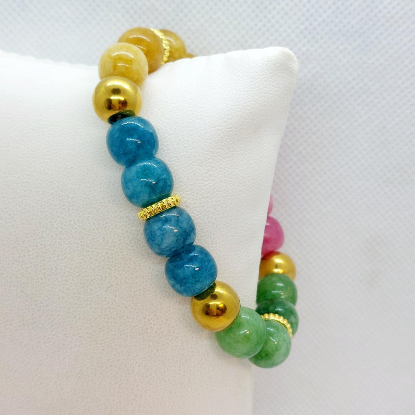 Natural Mixed Tourmaline Bracelet in 10m Stones
