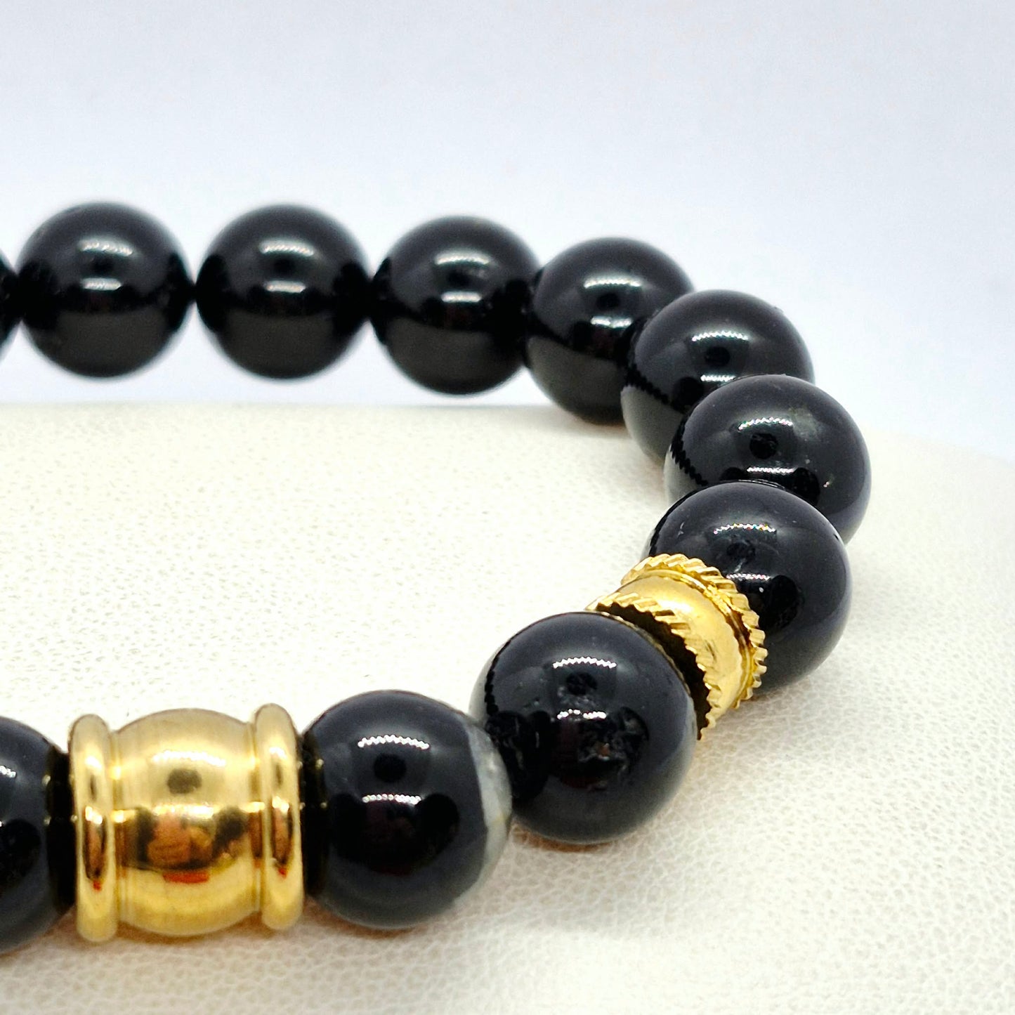Natuurlijke Zwarte Toermalijn Armband met 12mm Steen