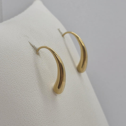Small Raindrop Earrings in Gold Plated Stainless Steel