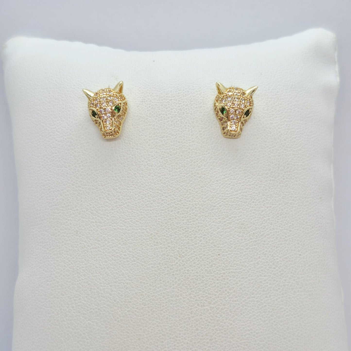 Leopard Earrings in Gold Plated Stainless Steel