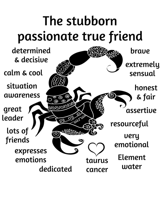 Scorpio Star Sign Personality Traits TShirt and Hoodie for Men and Women