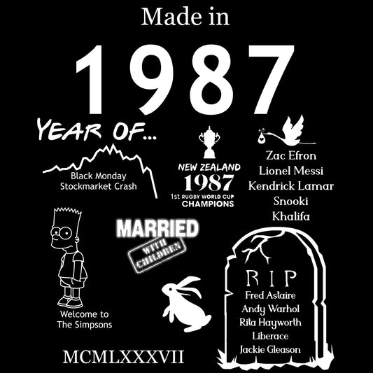 Made in 1987 TShirt - Unisex