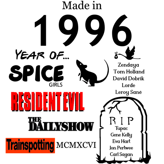 Made in 1996 TShirt - Unisex