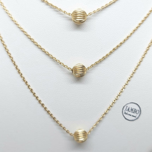 Trinity Chain Necklace - 10K Gold