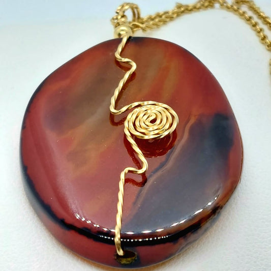 Natural Carnelian Stone Mini Set in Solid 10K Gold