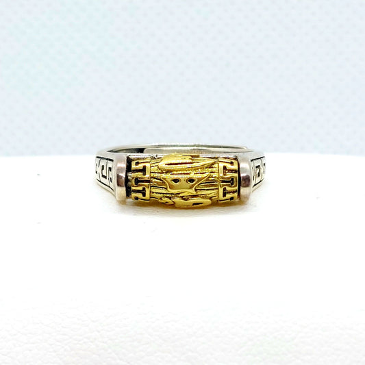 Tibetan Spinning Prayer Ring in Sterling Silver Resizeable