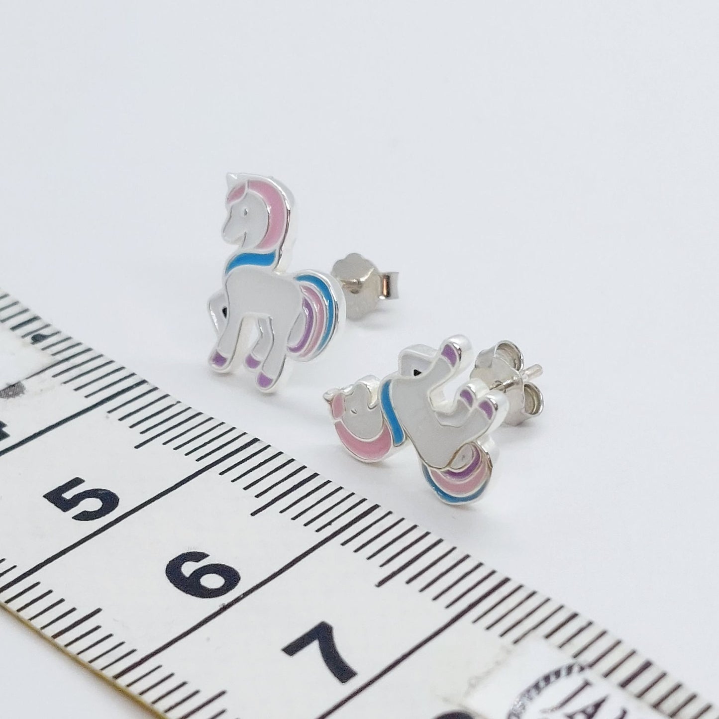 Unicorn Stud Earrings - Sterling Silver