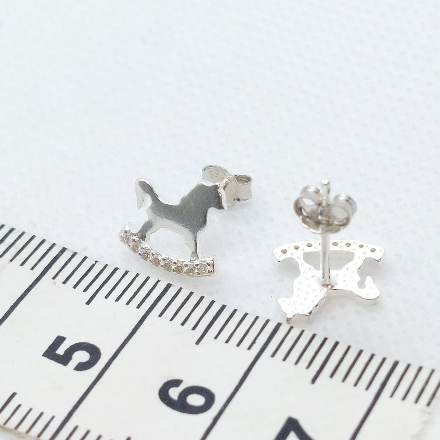 Hobby Horse Stud Earrings - Sterling Silver