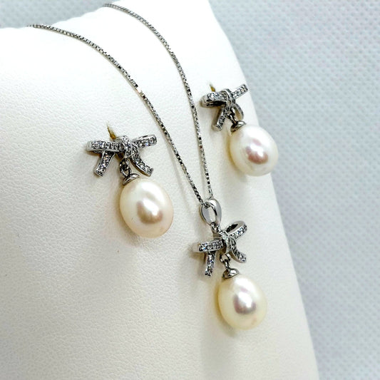 Natural Freshwater Pearl Mini Set - Sterling Silver