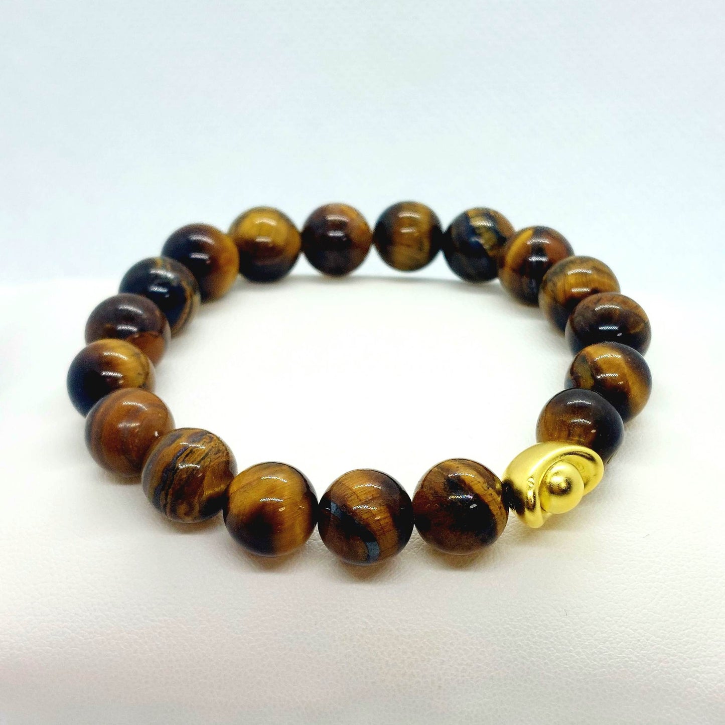 Natural Tiger Eye Money Bag Bracelet - Good Fortune Charm - 10mm