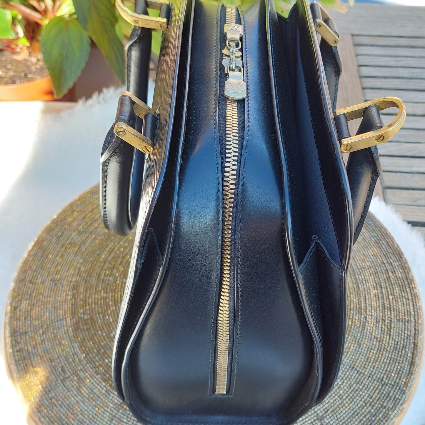 Pre-Loved Louis Vuitton Dark Brown Epi Sablon Handbag