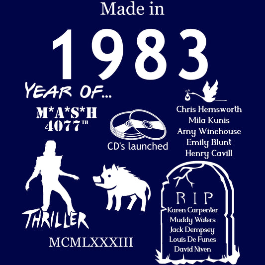 Made in 1983 TShirt - Unisex