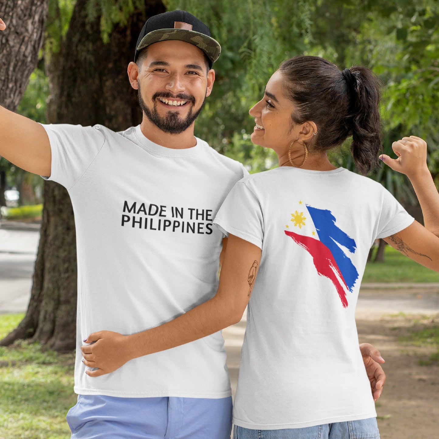 Made in Philippines+Flag (Back) TShirt