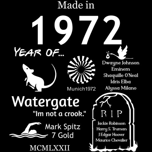 Made in 1972 TShirt - Unisex
