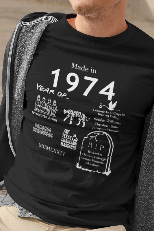 Made in 1974 TShirt - Unisex