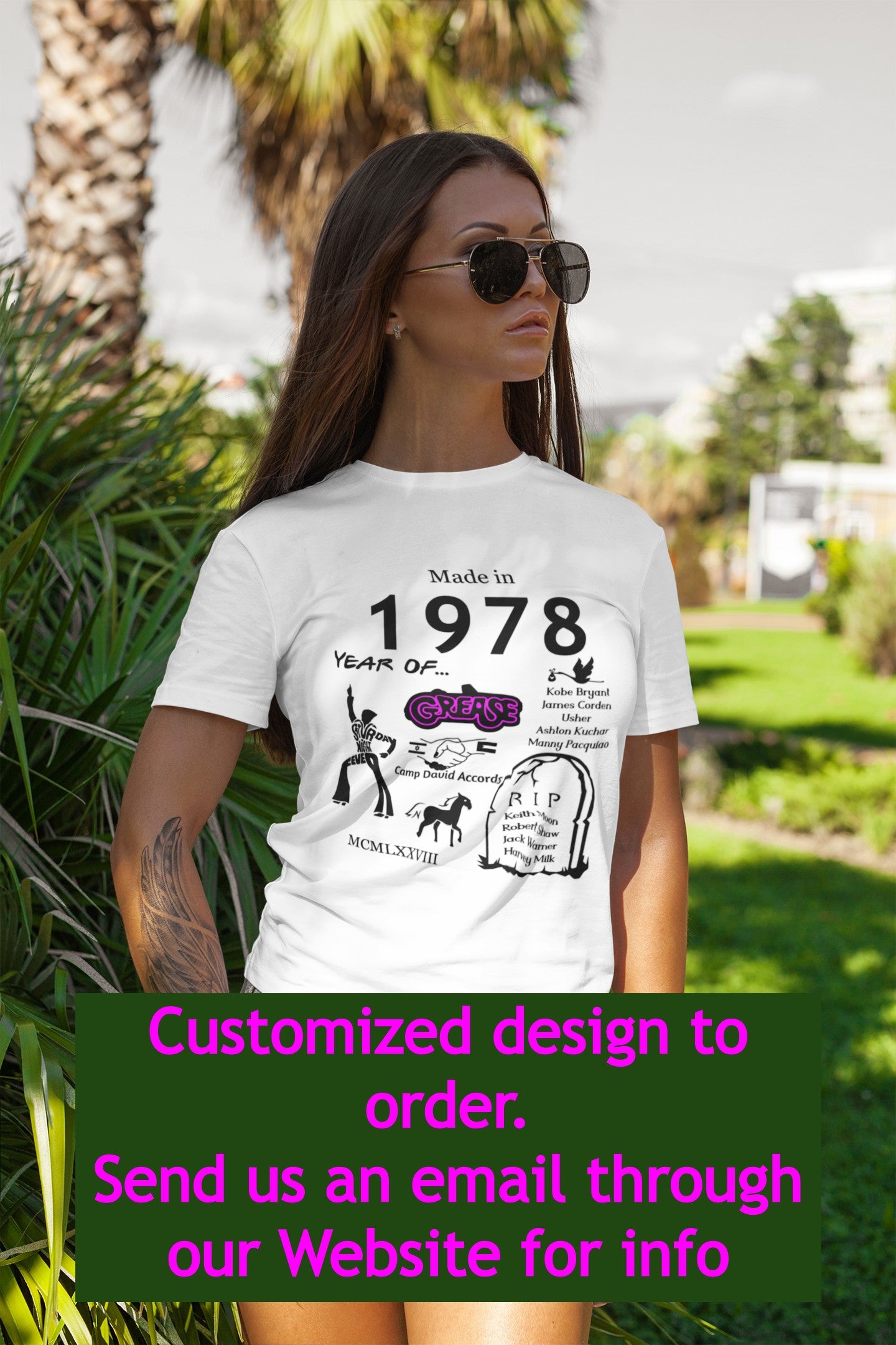 Made in 1978 (Black) TShirt - Unisex