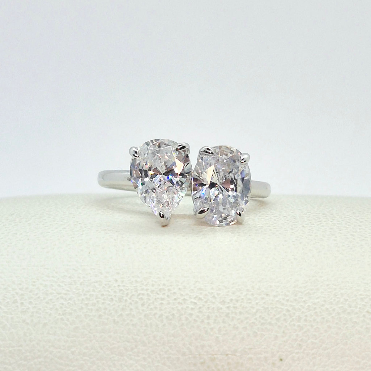 Natural Zirconia Stone Ring in Sterling Silver