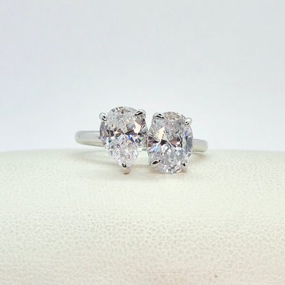 Natural Zirconia Stone Ring in Sterling Silver