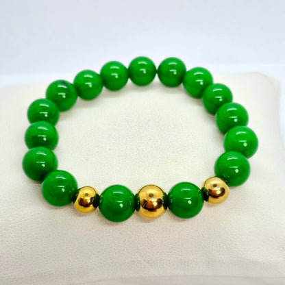 Natural South China Jade Bracelet in 10mm Stones
