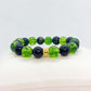 Natural Peridot and Obsidian Bracelet with 10mm Stones