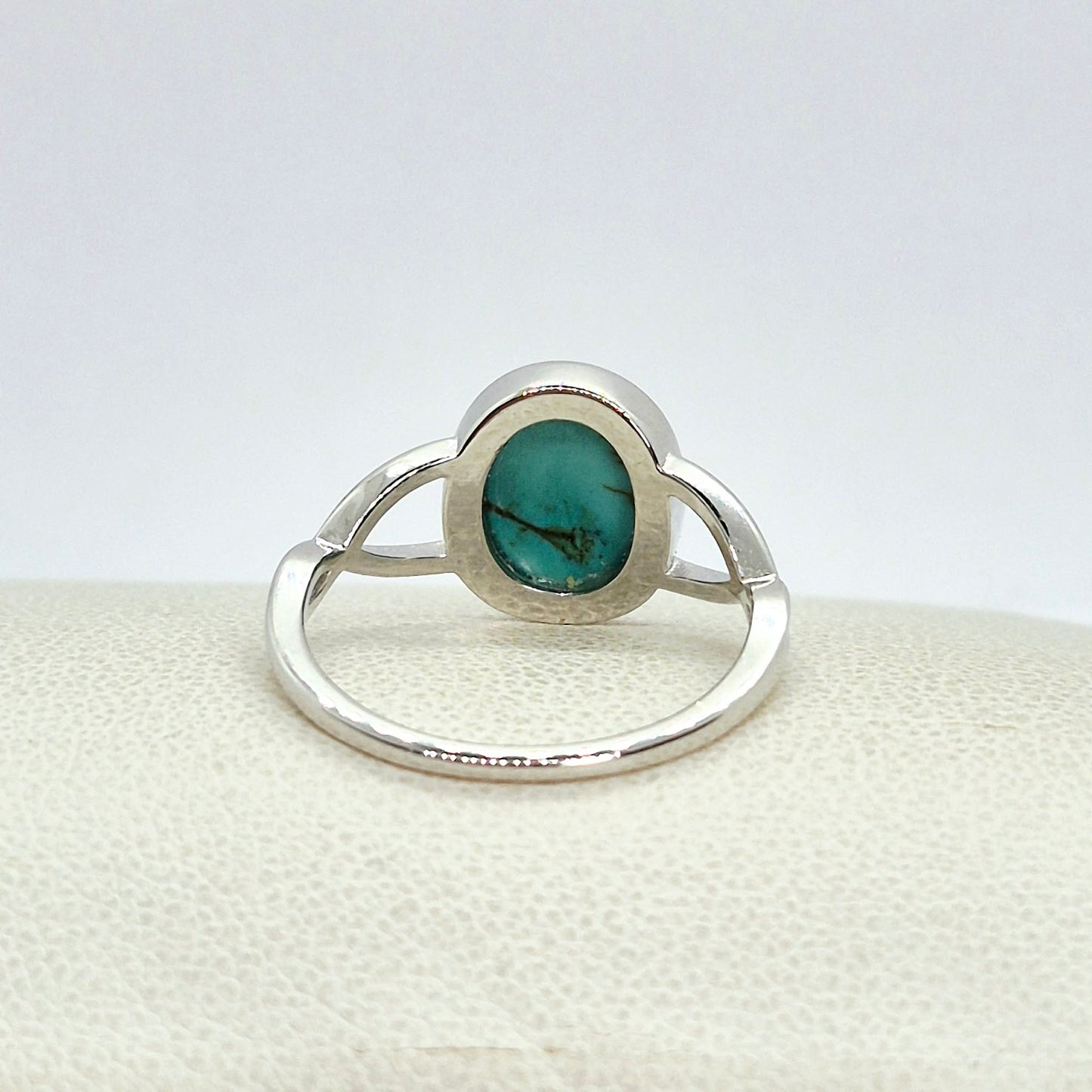 Natural Turquoise Ring in Sterling Silver
