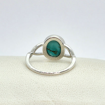 Natural Turquoise Ring in Sterling Silver