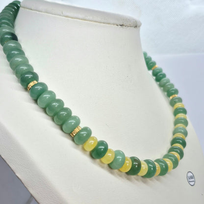 Natural Aventurine and Yellow Agate Necklace Choker