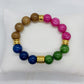 Natural Mixed Tourmaline Bracelet in 12mm Stones