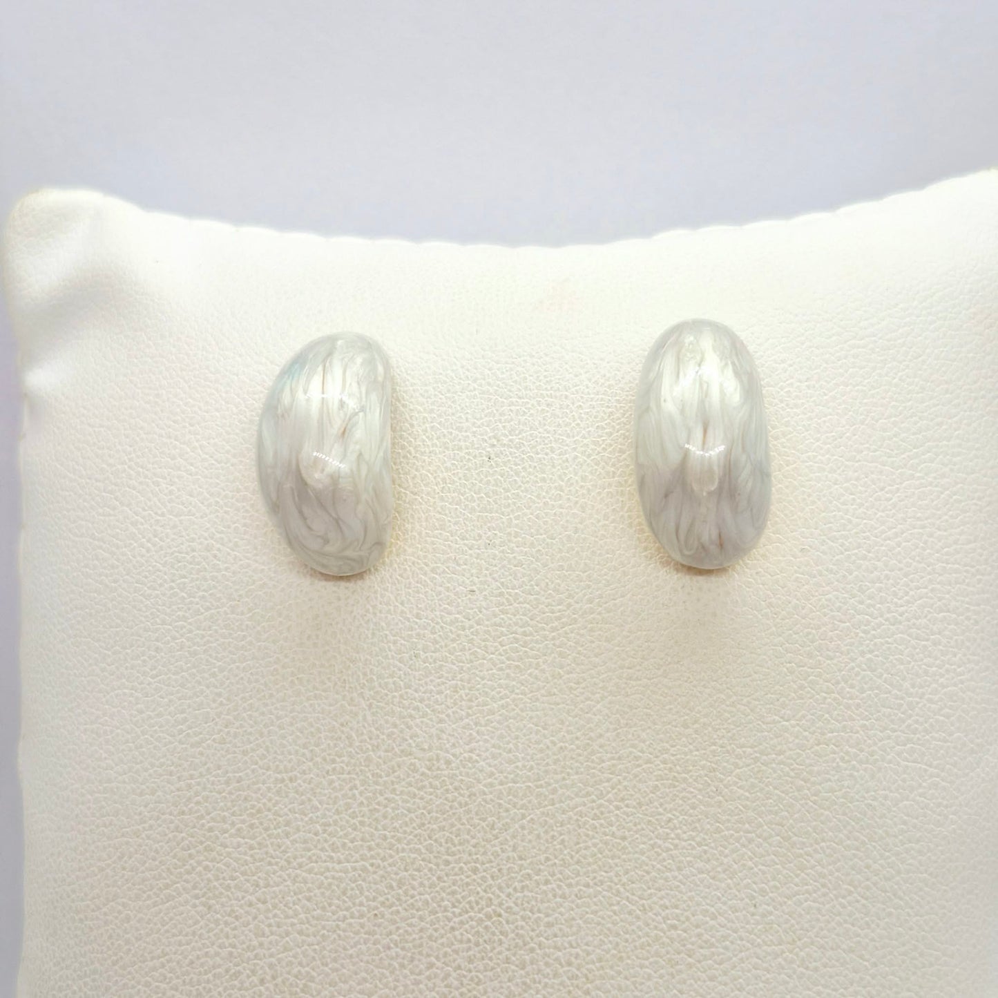 Enamel Raindrop Earrings in Gold Plated Stainless Steel