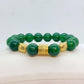 Natural Hetian Jade with Buddhas Bracelet in 12 mm Stones