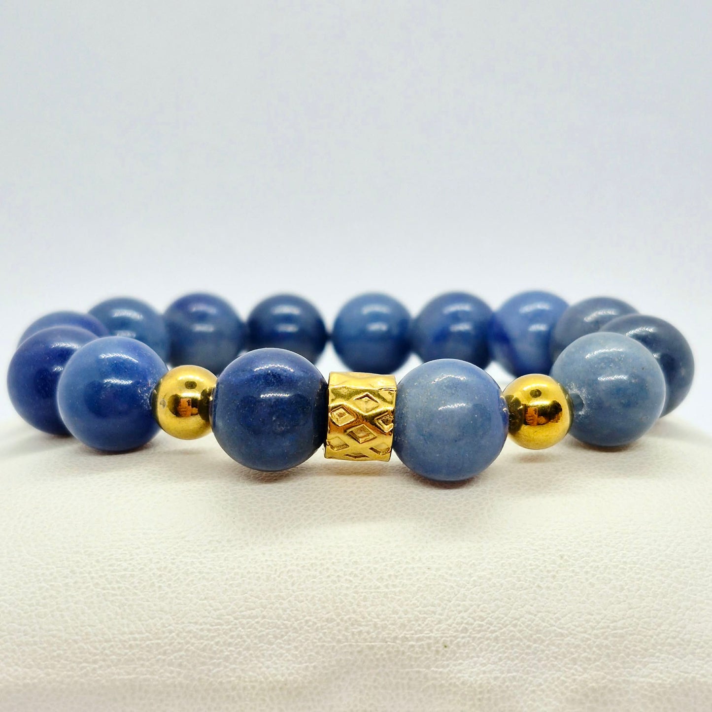 Natural Blue Aventurine Bracelet in 12mm Stones