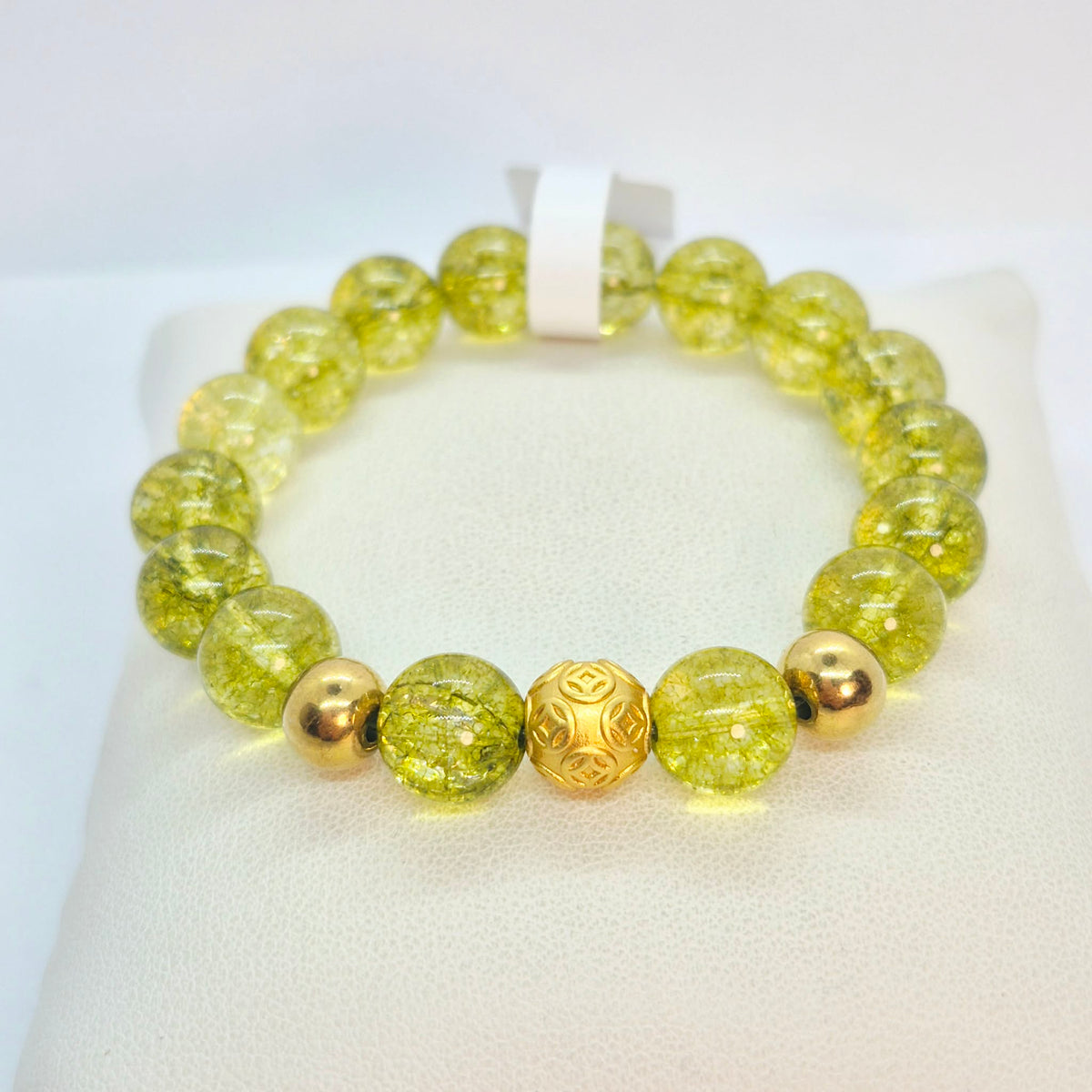 Natural Peridot Bracelet in 10mm Stones