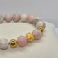 Natural White or Pink Opal Bracelet in 10mm Stones