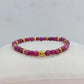 Natural Ruby Stone Bracelet with 4mm Stones