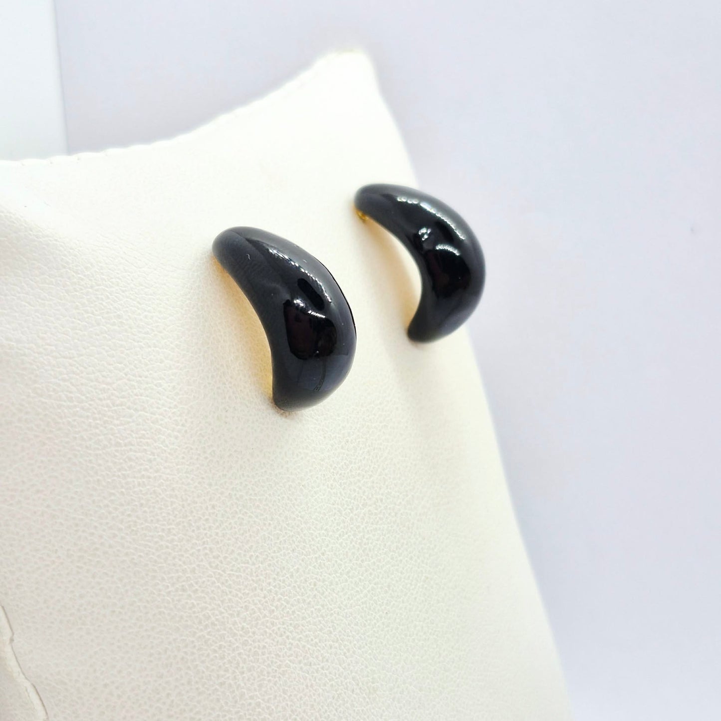 Enamel Raindrop Earrings in Gold Plated Stainless Steel