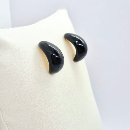 Enamel Raindrop Earrings in Gold Plated Stainless Steel