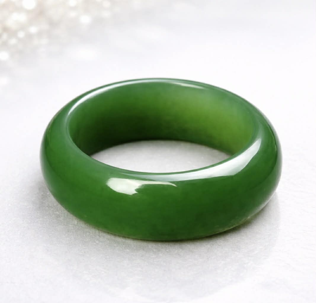 Natural Hetian Jade Ring