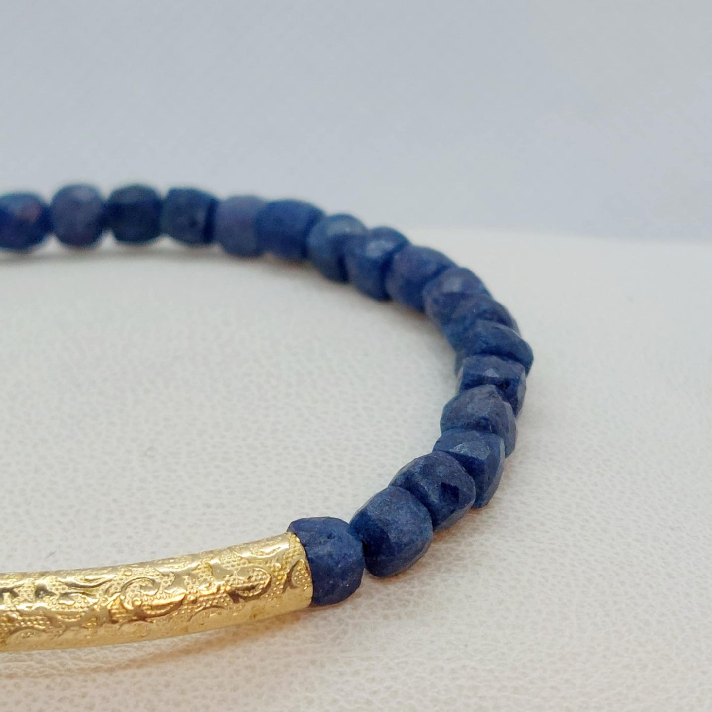 Natural Sapphire Stone Bracelet with 4mm Stones