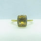 Natural Citrine Ring in Sterling Silver Gold Plated
