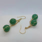 Natural Green Jade Set in solid 10K Gold