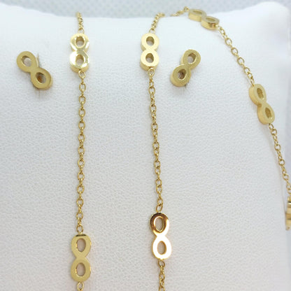 Infinity Set Gold Plated Stainless Steel