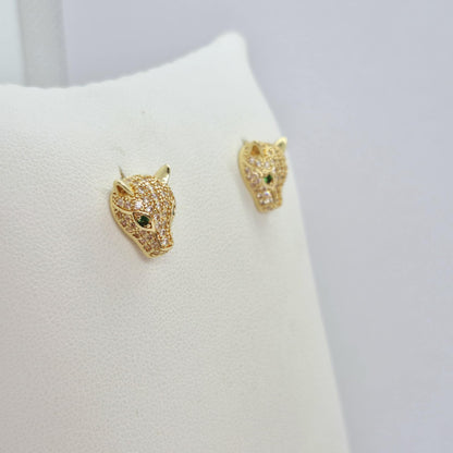 Leopard Earrings in Gold Plated Stainless Steel