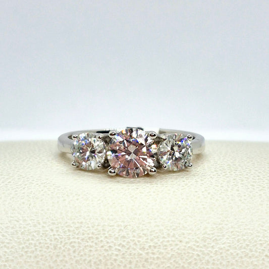 2ct Moissanite Diamond Ring in Sterling Silver (Copy)