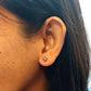 Natural Stone Stud Earrings with Rhodolite Garnet, Peridot, Garnet or Topaz in Sterling Silver Gold Plated
