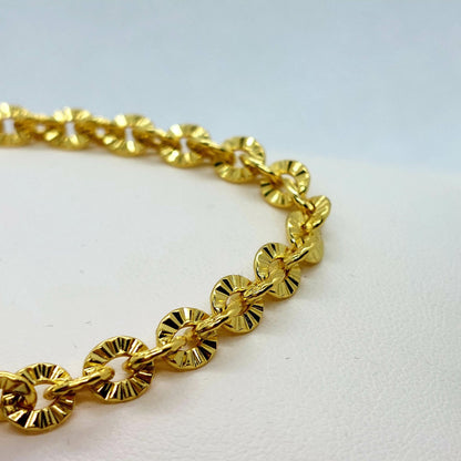 Sterling Silver Designer Bracelet - 18K Gold Plated