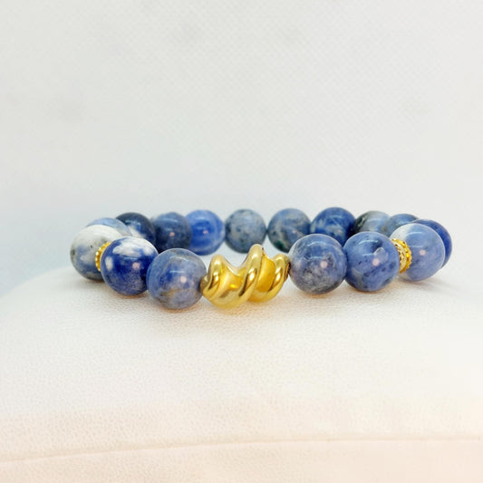 Natural Blue Sodalite Bracelet in 1Omm Stones