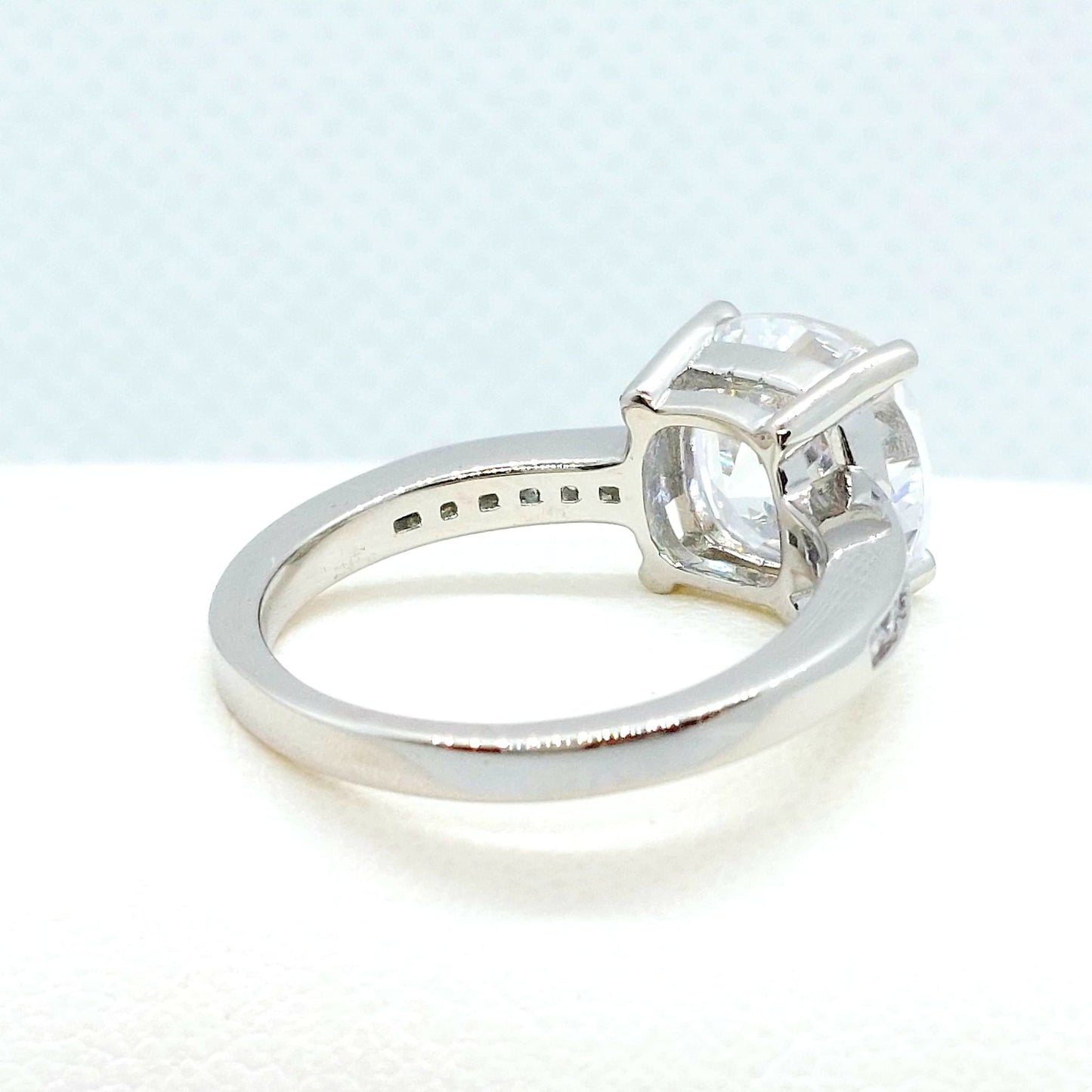 Sona Diamond 3ct Ring in Sterling Silver Lab Created