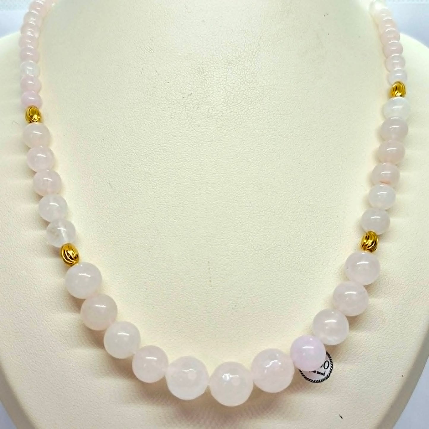Natuurlijke Rozenkwarts Ketting Choker met 8-12mm Stenen