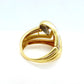 18K Solid Gold Tri Color Ring Made in Belgium