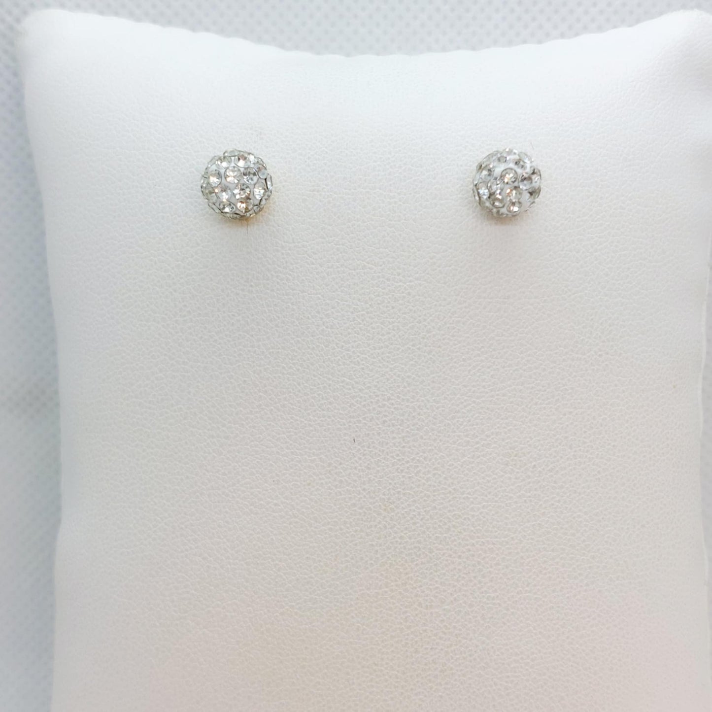 Rhinestone Stud Earrings in Gold Plated Stainless Steel